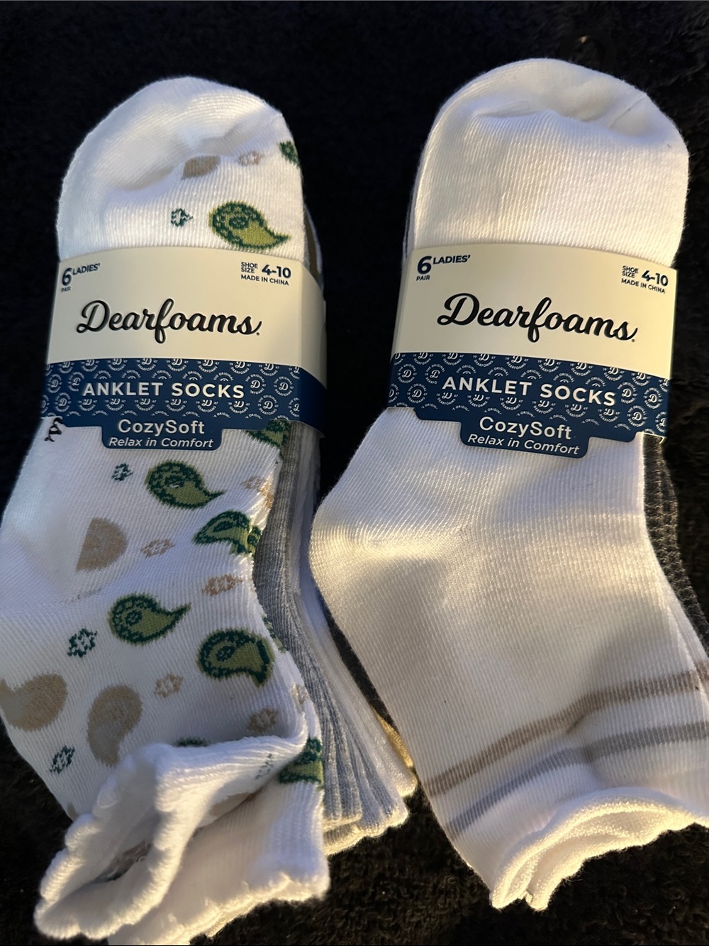 dearfoams Women's  Anklet Socks NWT Shoe